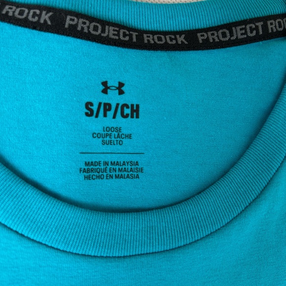 Under Armour Blue Sleeveless Tank Top with Bold Logo - Picture 4 of 9